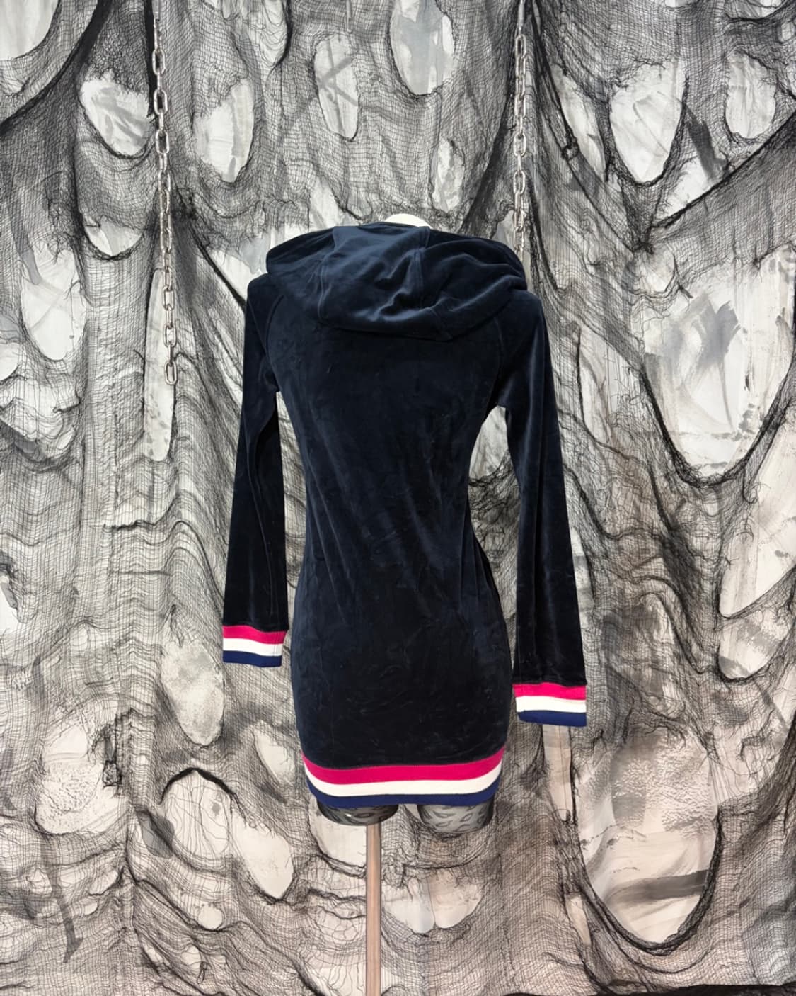 Y2K Velvet slim pit mini one piece 상품이미지4