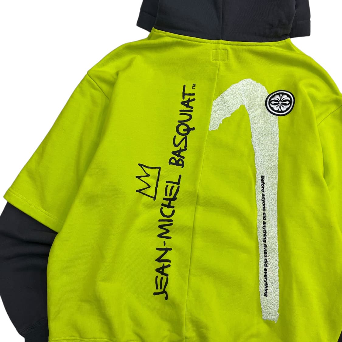 에비수 장 미쉘 바스키아 네온 레이어드 차콜 후드 L 상품이미지7