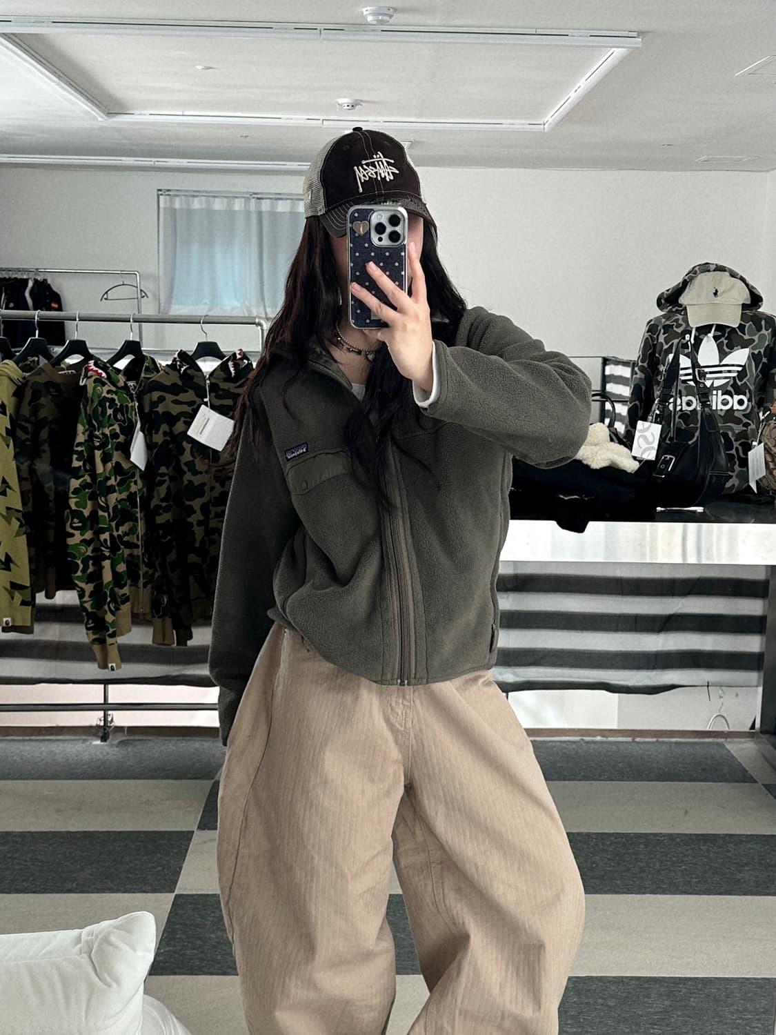 파타고니아 00s 신칠라 애쉬 카키 플리스집업  상품이미지3