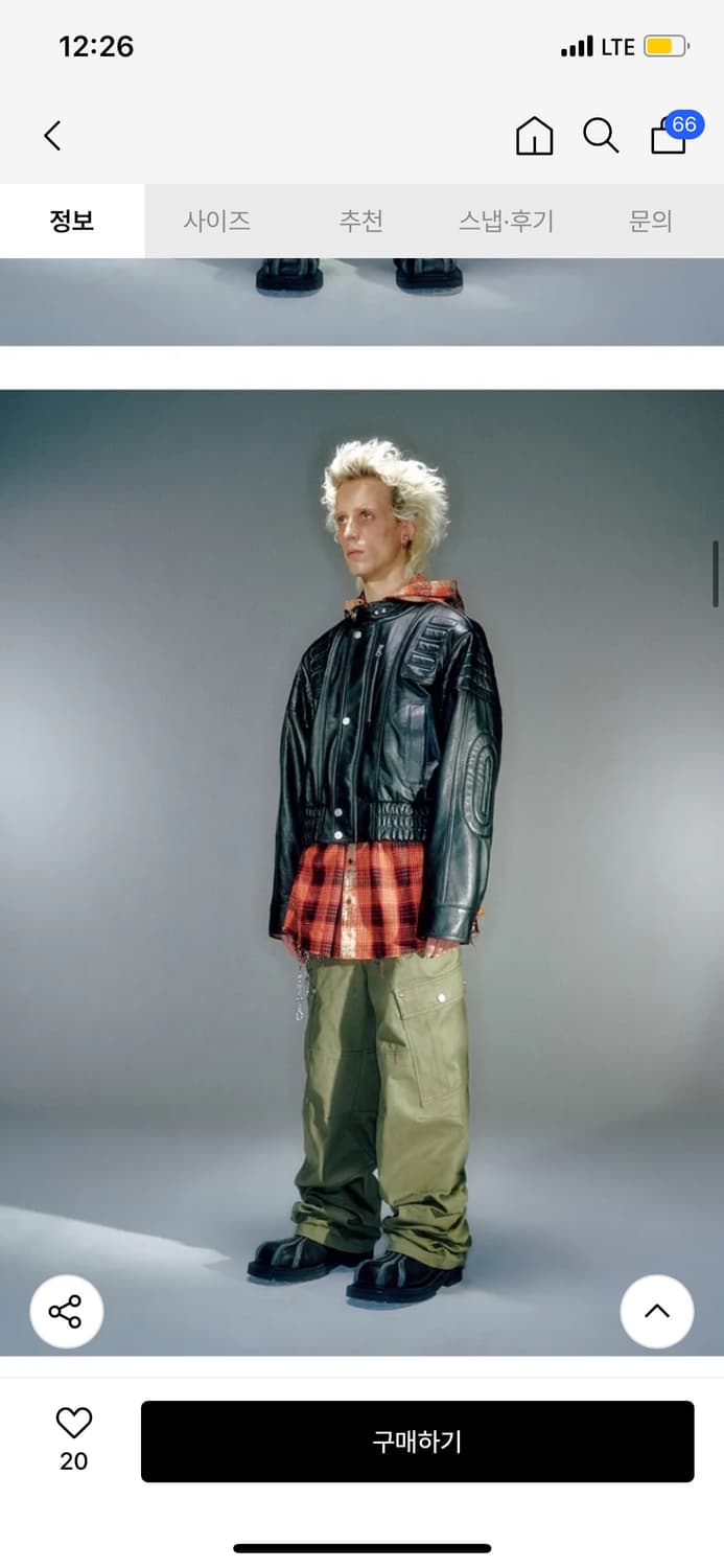 (L)베이컨트 아카이브 바이커 봄버 자켓 블랙 상품이미지4