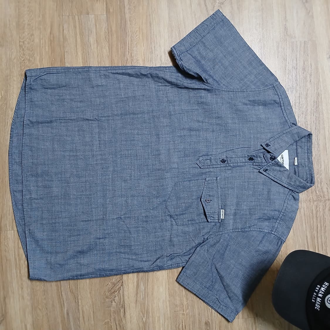 carhartt 칼하트 wip 에디슨 인디고 반팔 셔츠 상품이미지5
