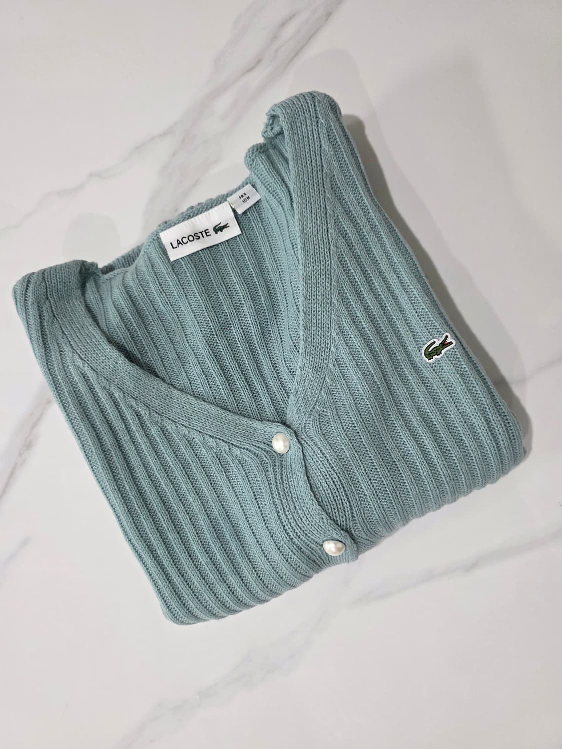 Lacoste / 진주버튼 민트 가디건 상품이미지2