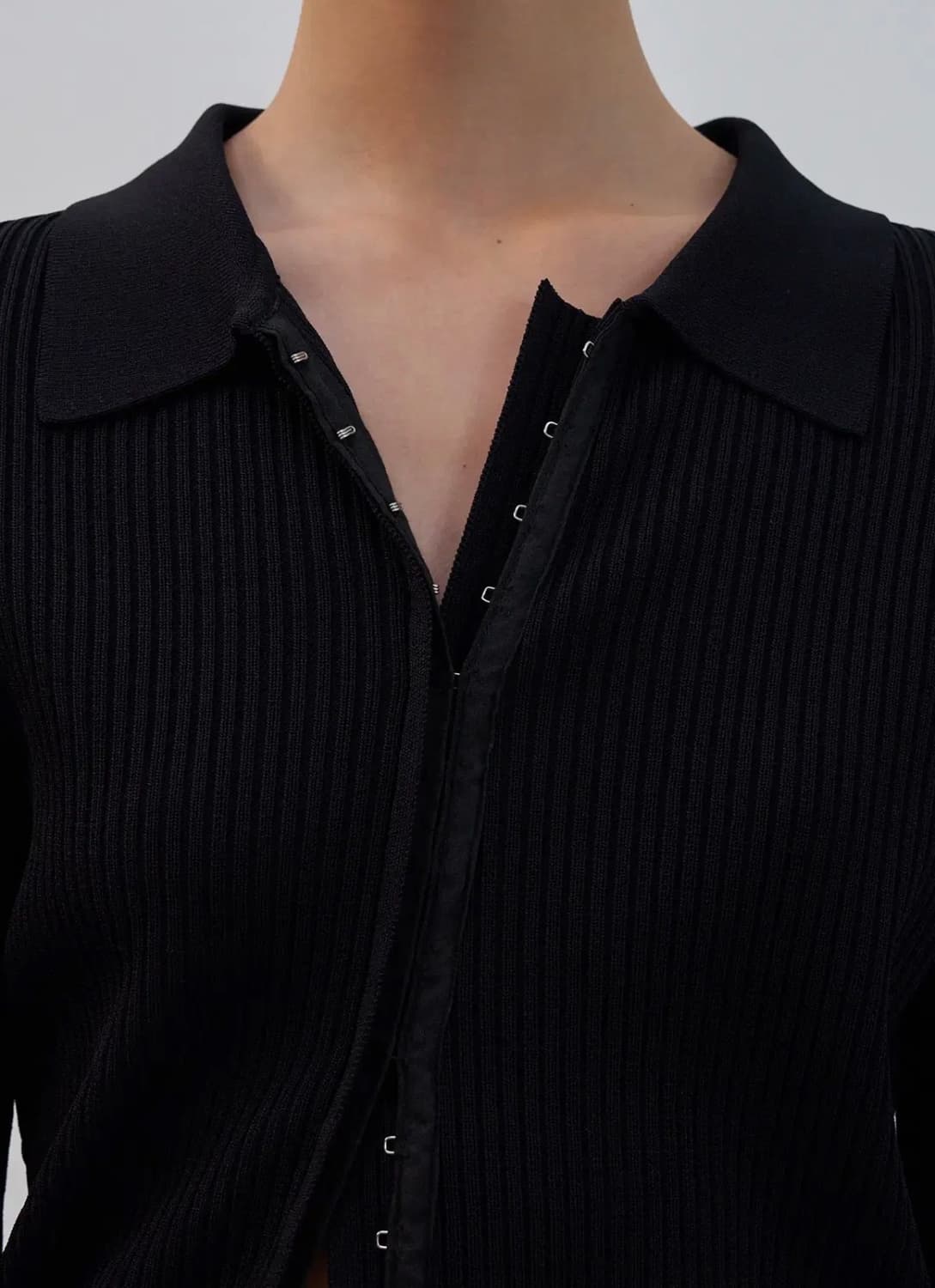 LCDC 립 후크 가디건 black 상품이미지2