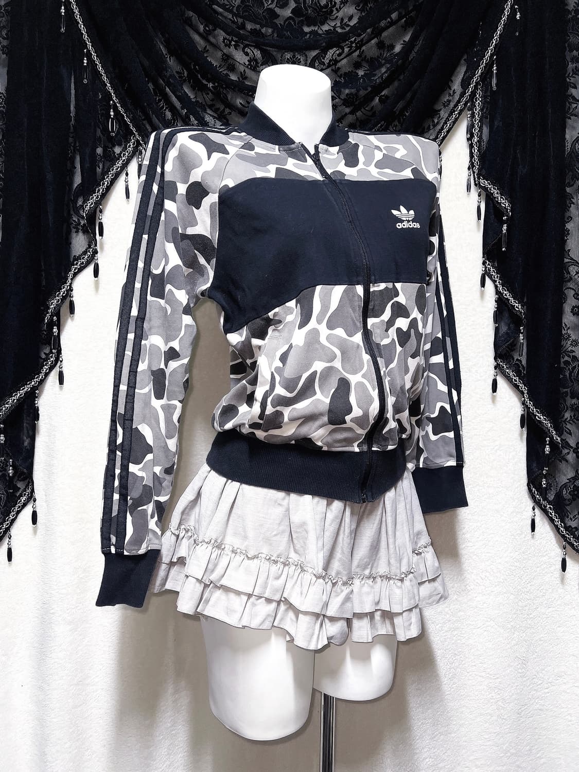 아디다스 카모 밀리터리 트랙탑 저지 져지 자켓 스포티 갸루 y2k 펑크 상품이미지4