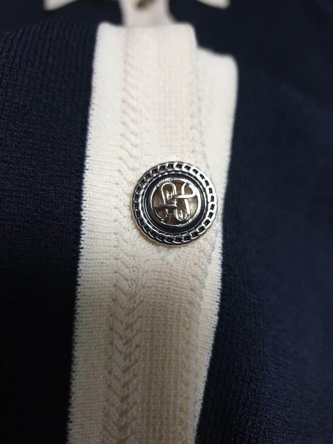 지센 카라 가디건 네이비 (95) 상품이미지2