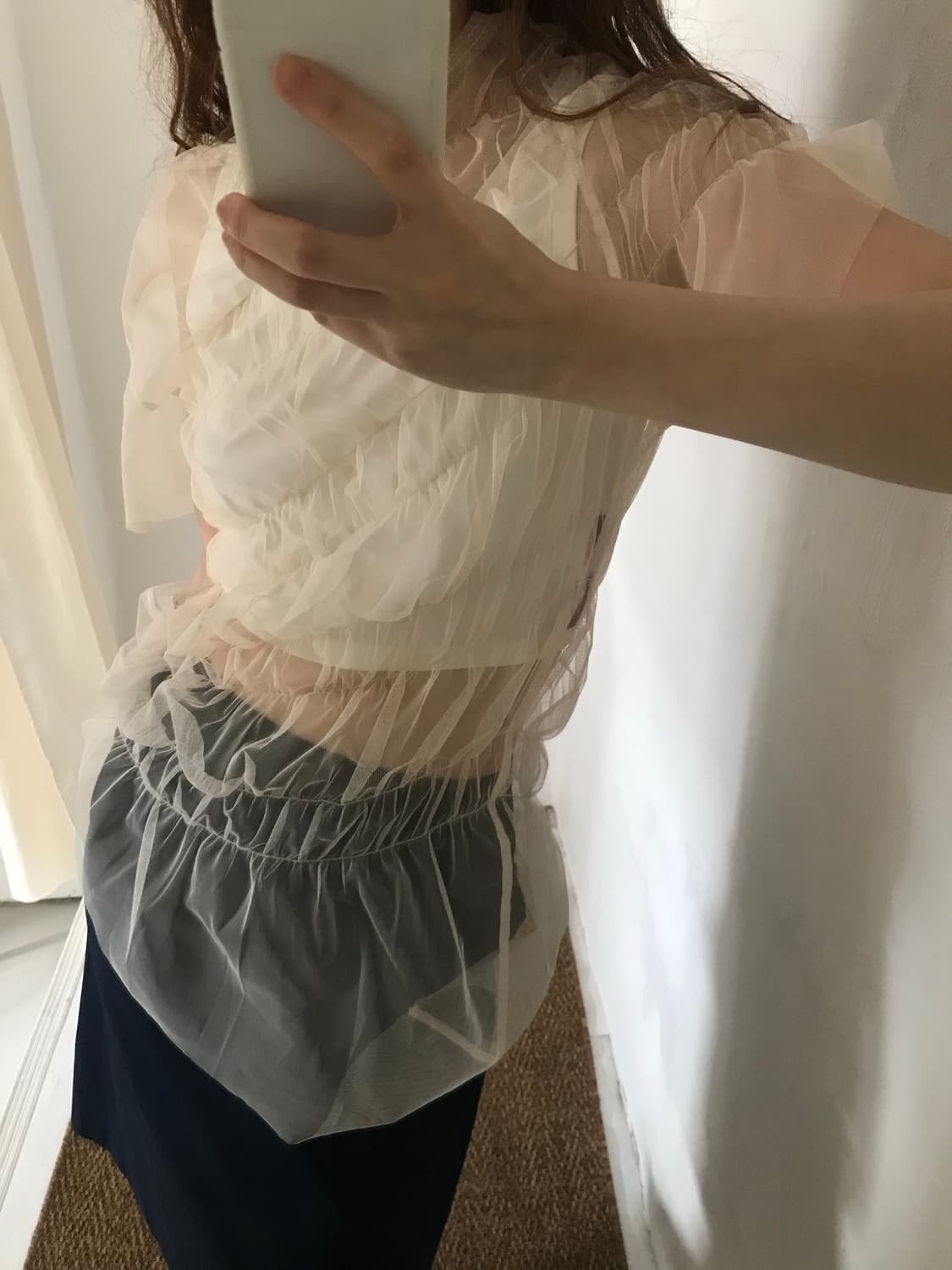 sheer layered top 상품이미지7