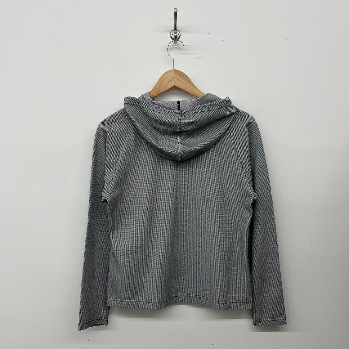 꾸레쥬 체크 패턴 후드 집업 여S 상품이미지5