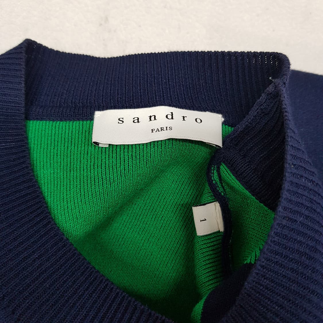 산드로 SANDRO  스마일 그래픽 네이비 니트 1사이즈 상품이미지6