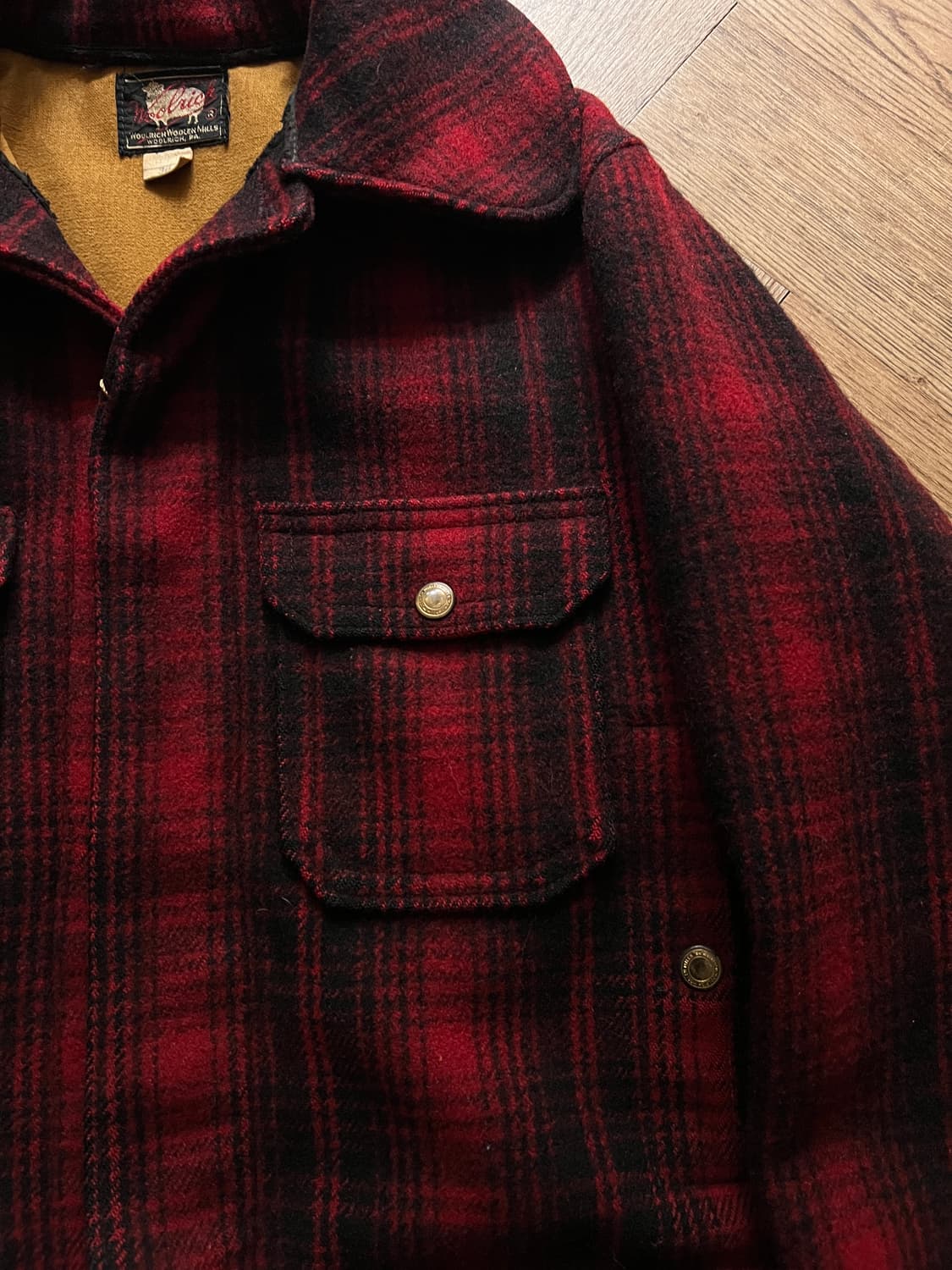 [M]50's 울리치 USA 오리지널 매키노 울 헌팅 자켓 상품이미지3