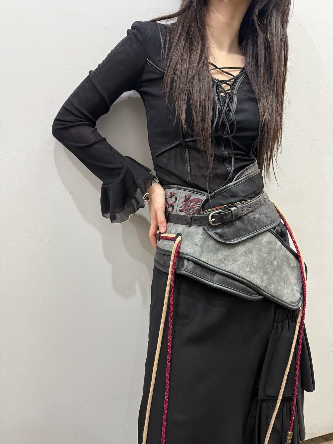 큐티 플래시 오비 디자인 코르셋 상품이미지1