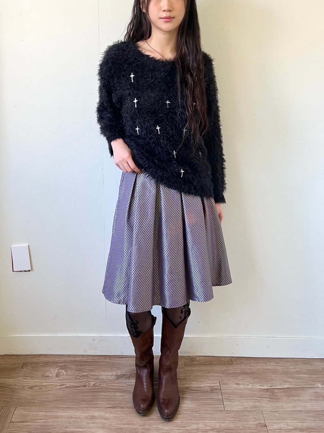 CoCo JANE 퍼플 도트 스커트 상품이미지7