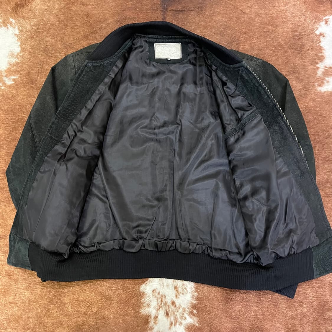 90's 빈티지 레더 블루종 상품이미지6