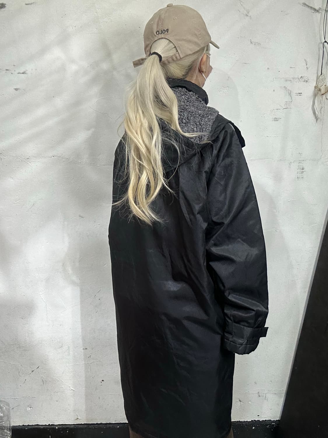 아디다스 블랙 롱패딩 y2k 돕바 안감 기모 후드 자켓 S  상품이미지3