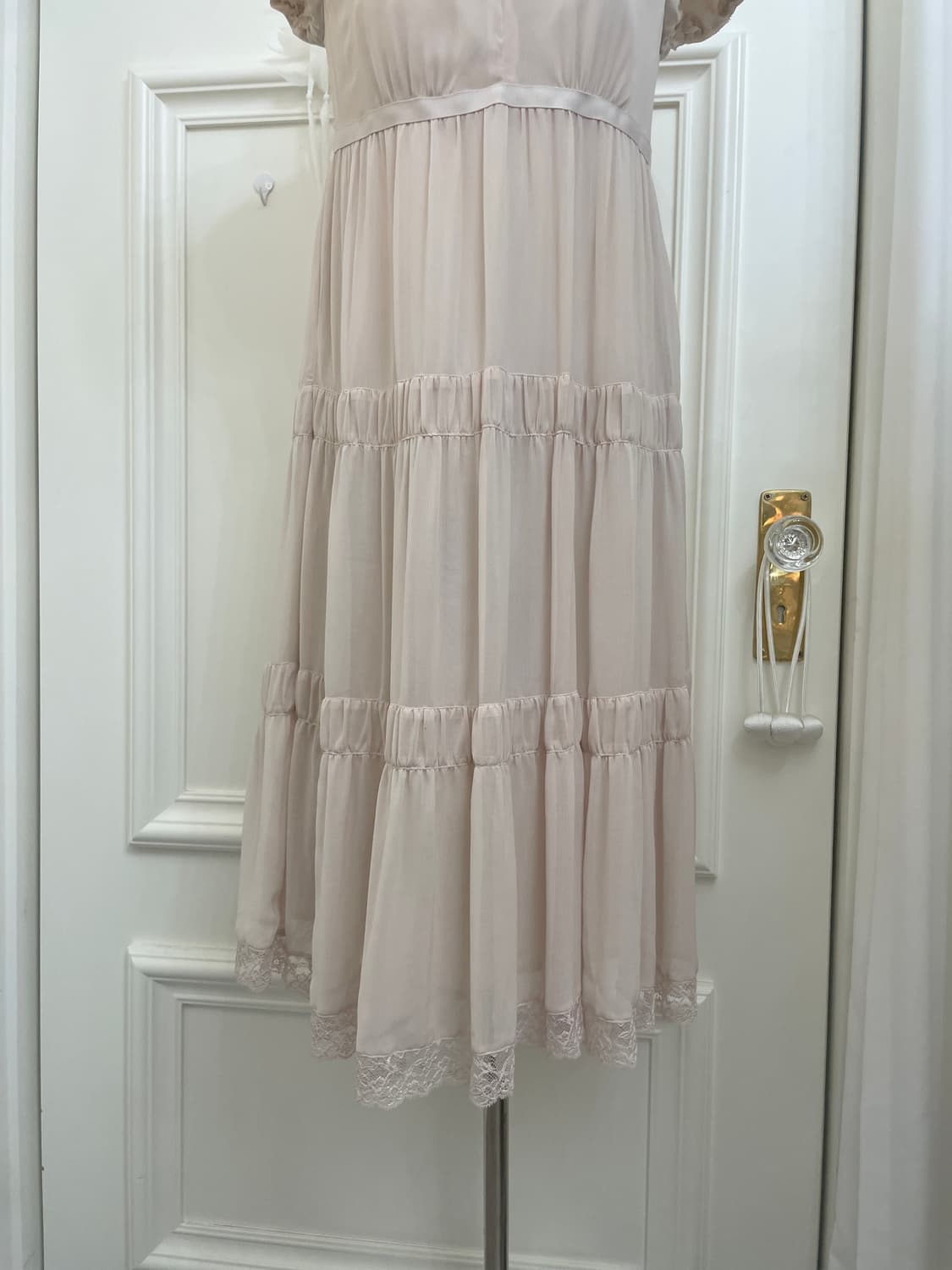 sheer pink lace trimming lovely princess 상품이미지9