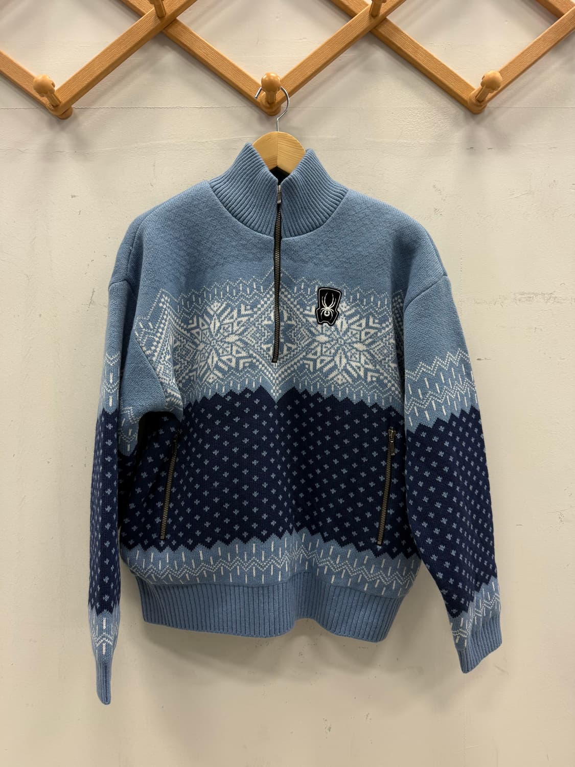 스파이더 노르딕 패턴 하프집업 L 100 상품이미지1