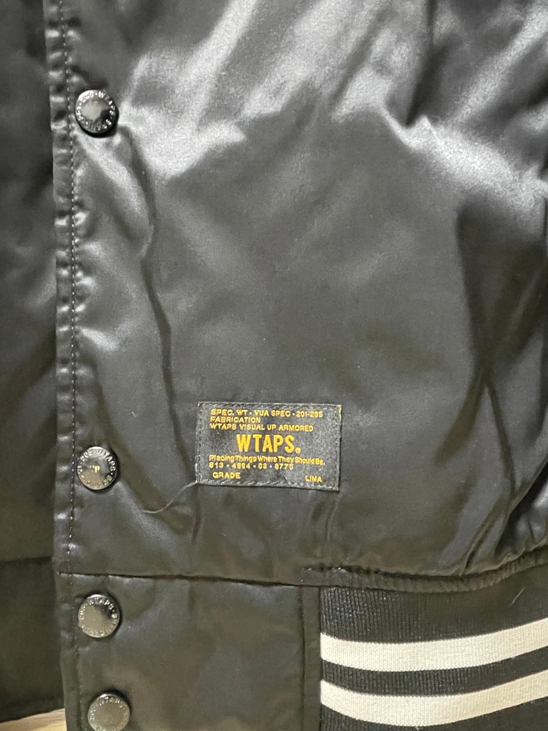 더블탭스 17aw 팀 자켓 블랙[3] 상품이미지4