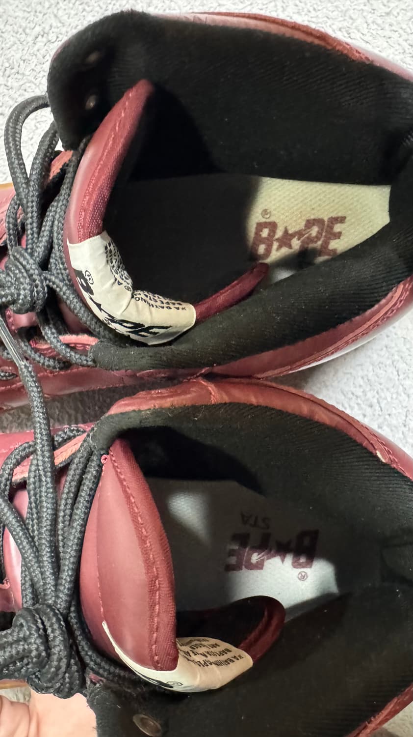 국내유일 Bape sta 베이프스타 포스 미드 버건디 스니커즈  상품이미지9