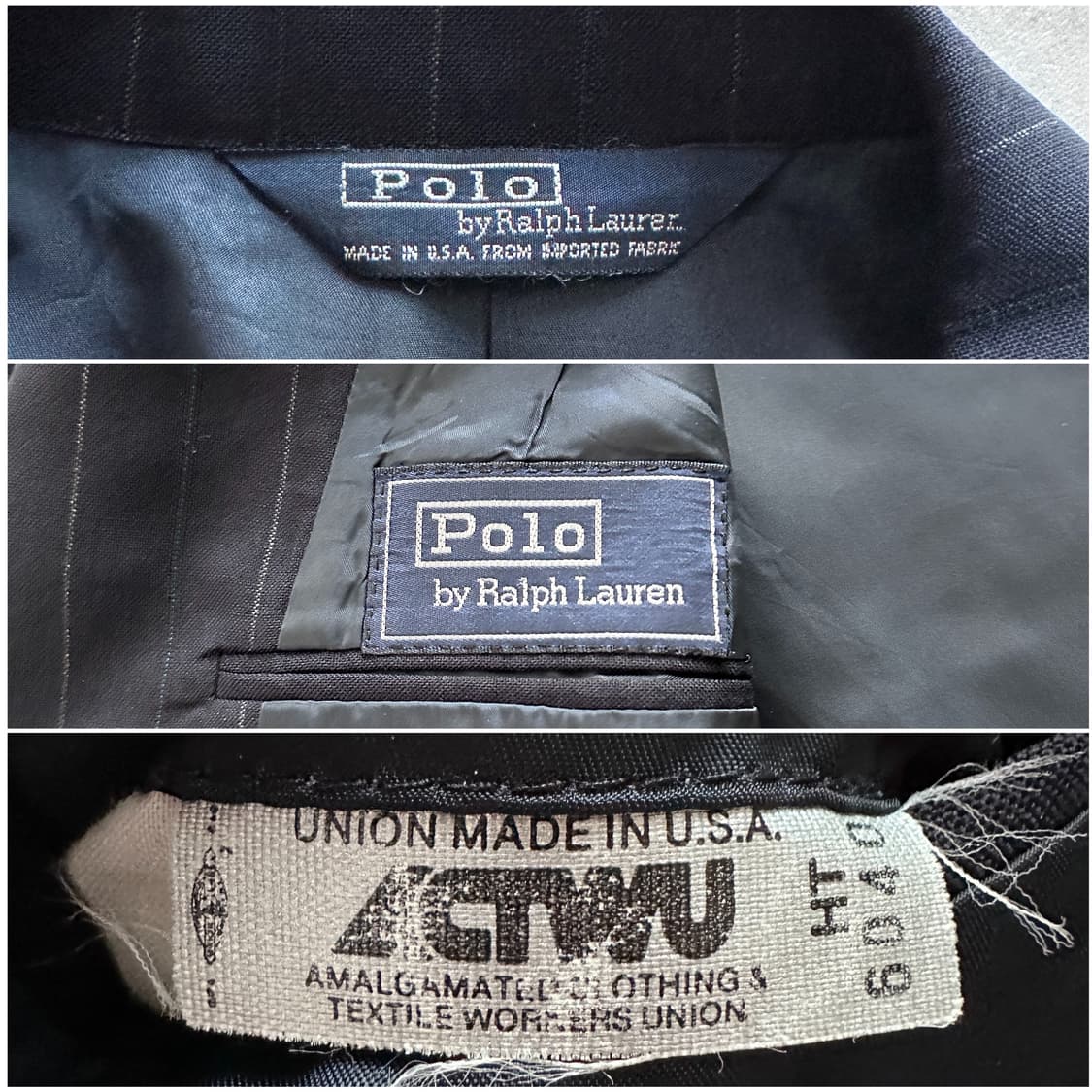 90s 폴로 랄프로렌  MADE IN USA 핀스트라이프 블레이져 자켓 상품이미지5