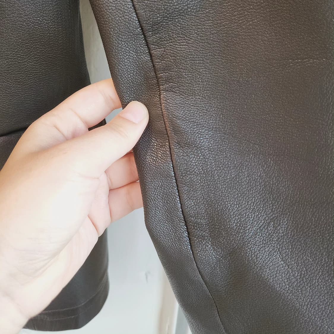 초코브라운 고트스킨 레더자켓 상품이미지8