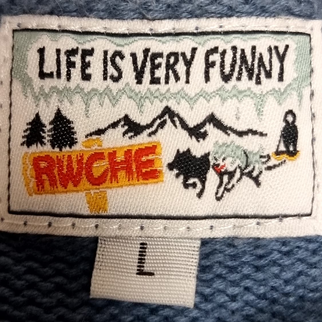 RWCHA 일본제 야구 선수 캐릭터 니트 스웨터 하늘색 상품이미지7