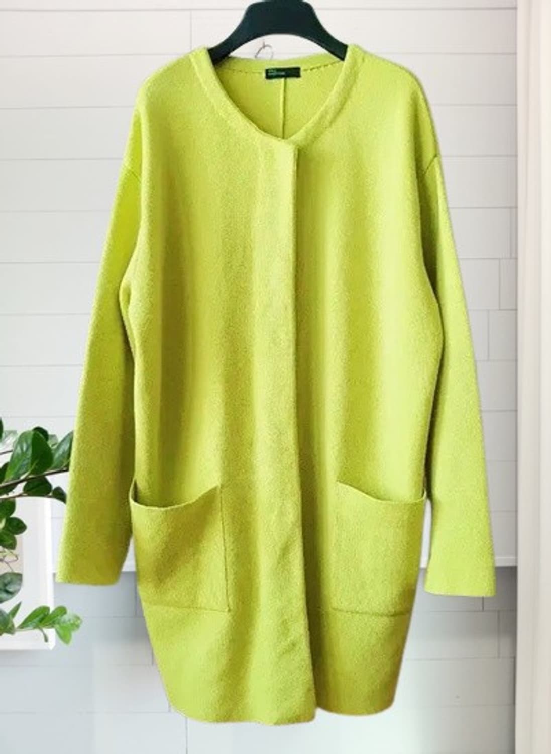 베네통 머스타드 롱가디건  상품이미지1