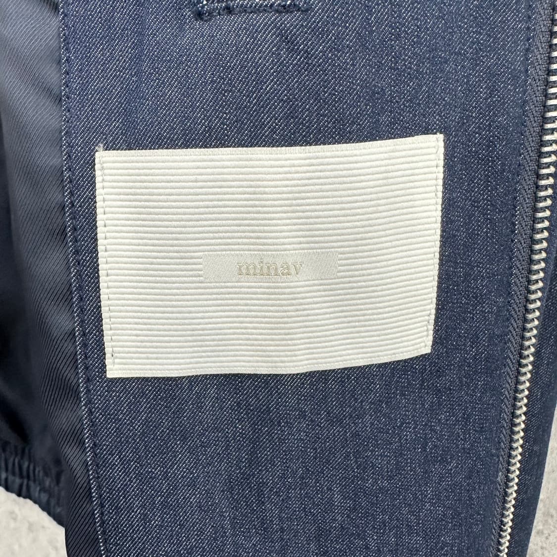 95 미나브 남자 다이애그널 브릿지 블루종 자켓 상품이미지5