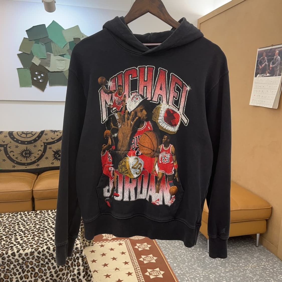 나이키 마이클 조던 올드스쿨 스트릿힙합 프린팅 후드티 S C08780 상품이미지3