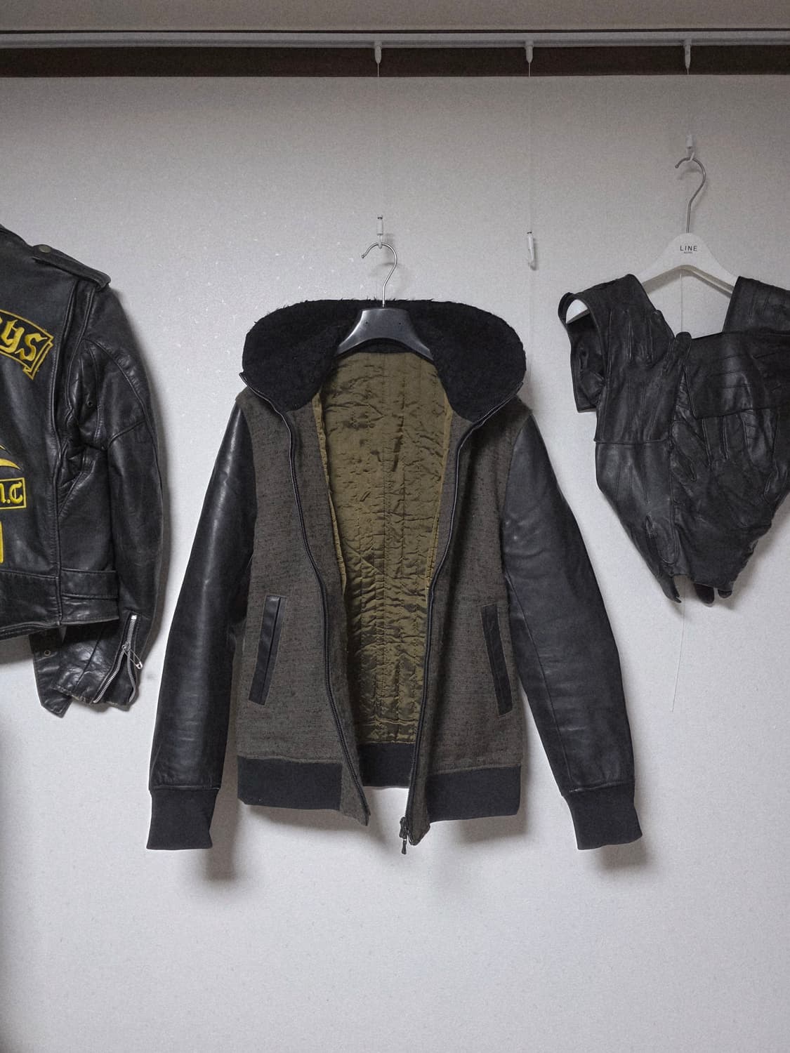 Dhyana kip leather mix jacket 상품이미지3