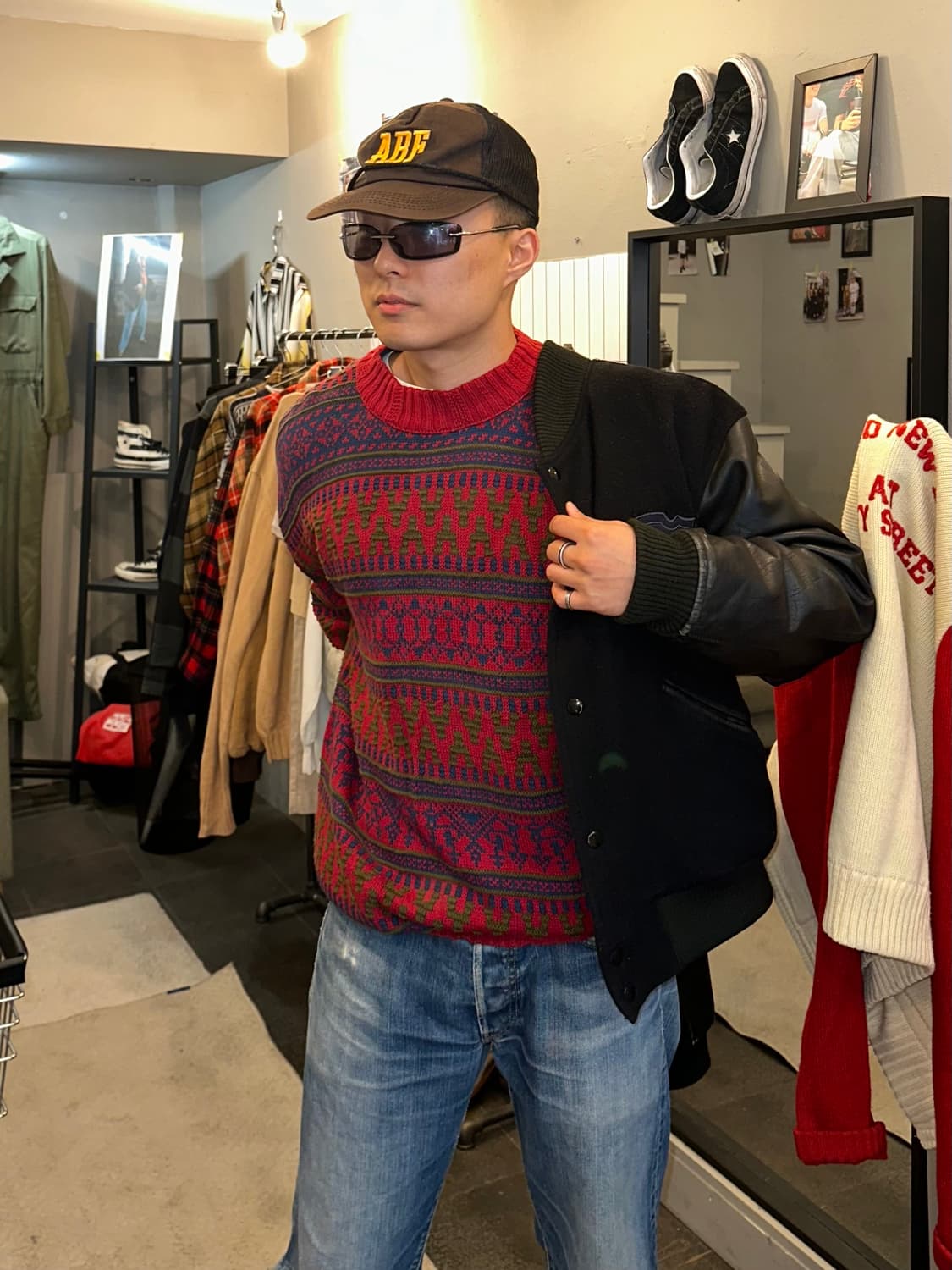 80’s Christian Dior ethnic cotton knit 상품이미지2