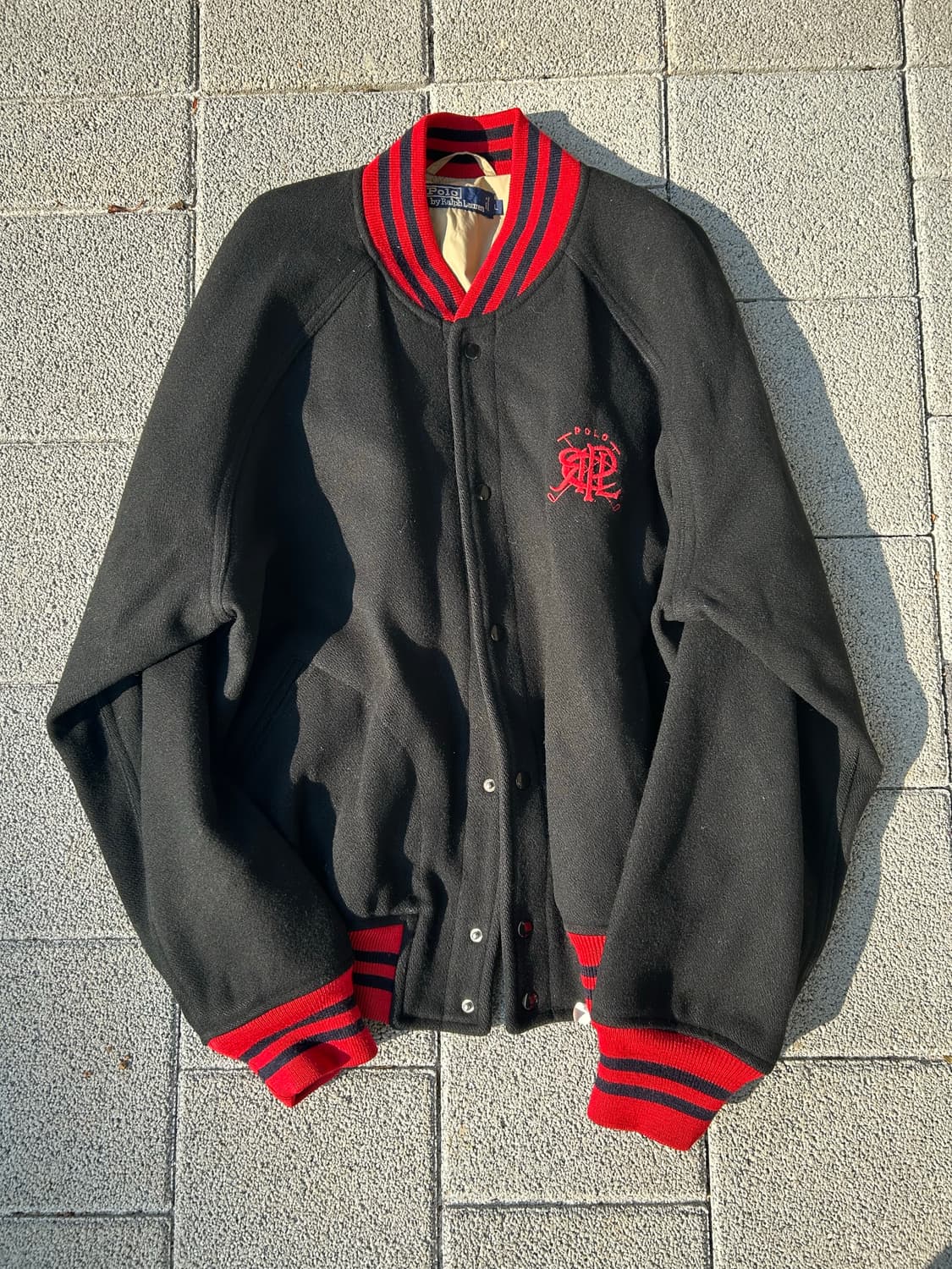 *rare* 2000s Jpn 폴로 polo 울 바시티 자켓 상품이미지1