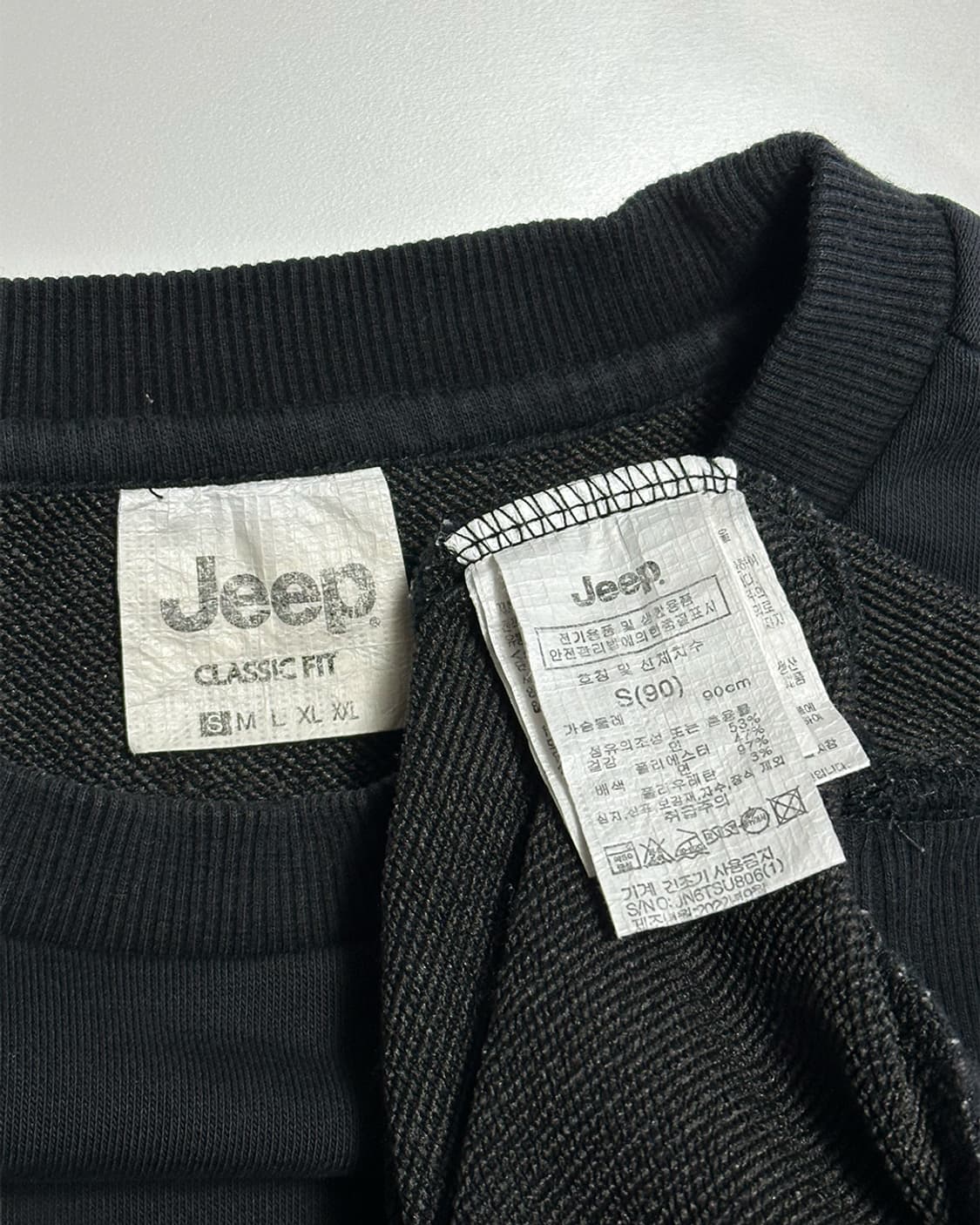 JEEP 맨투맨 블랙 상품이미지3