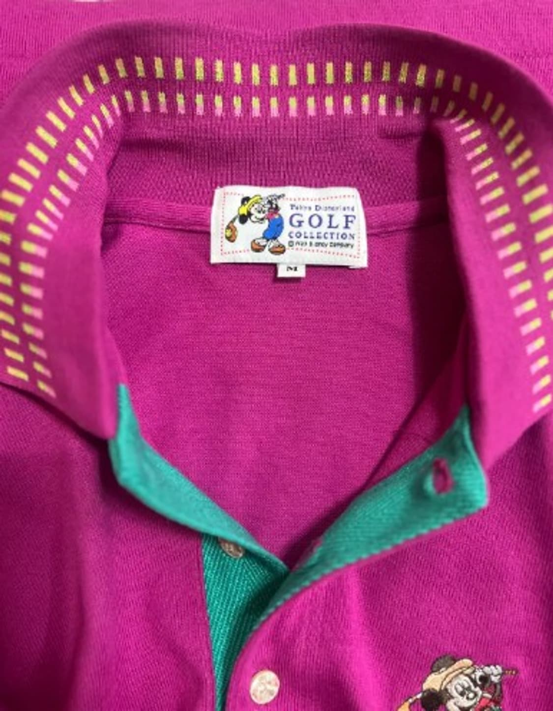 도쿄디즈니랜드 골프컬렉션 남성 니트카라티셔츠 M 상품이미지5