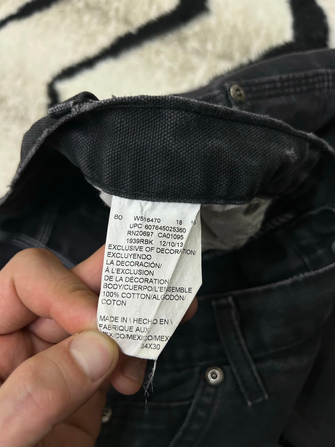 [34]디키즈 1939 덕 캔버스 케펜더 팬츠/빈티지 블랙 상품이미지4