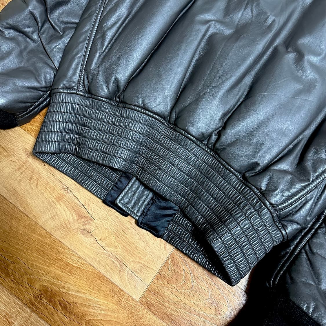 [48]마르지엘라 16FW 스티치 레더 봄버 자켓 상품이미지4