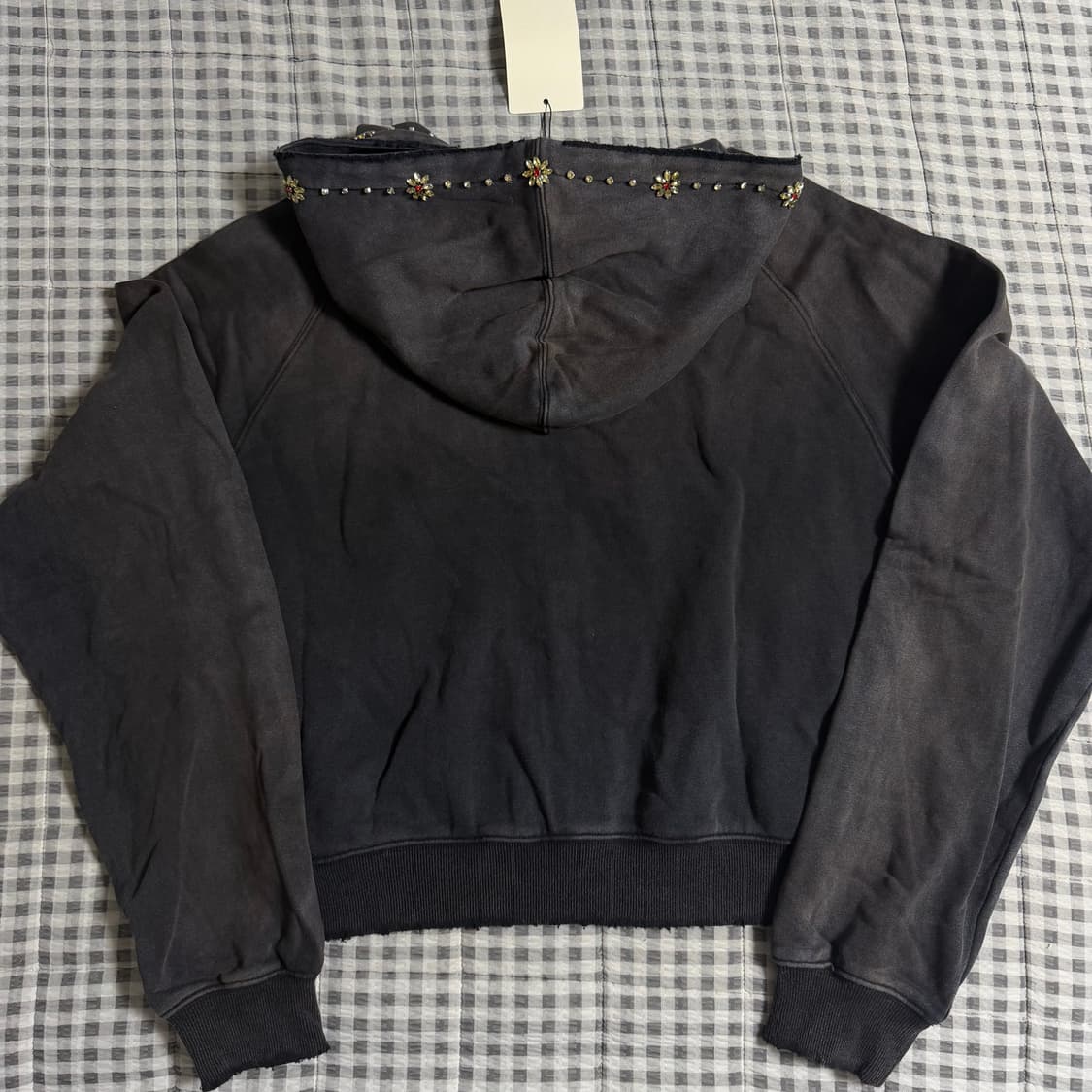 (M) Vale forever GEM ZIP UP 후드집업 블랙 상품이미지2