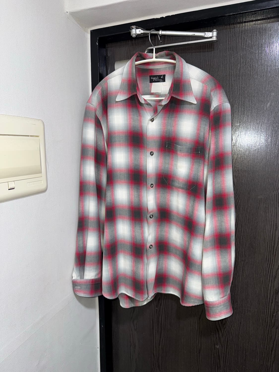 agnes b 체크 셔츠 상품이미지1