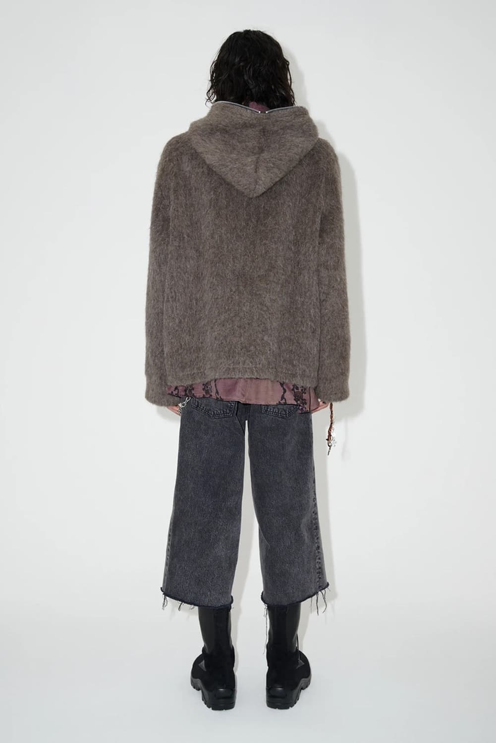 【44】아워레가시 슈렁큰 모헤어 후드자켓 상품이미지3