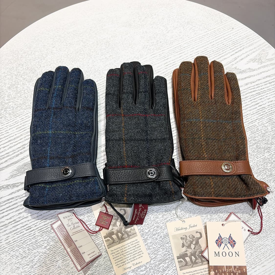 (정품/새상품) 덴츠 공용 사슴가죽 캐시미어 장갑 블랙/네이비/브라운 상품이미지1