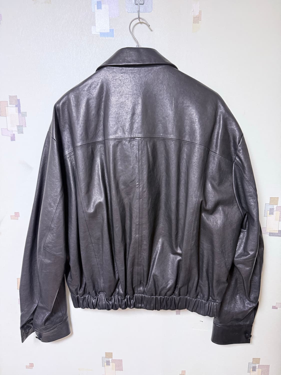 쿠어 레더 블루종 블랙  상품이미지4