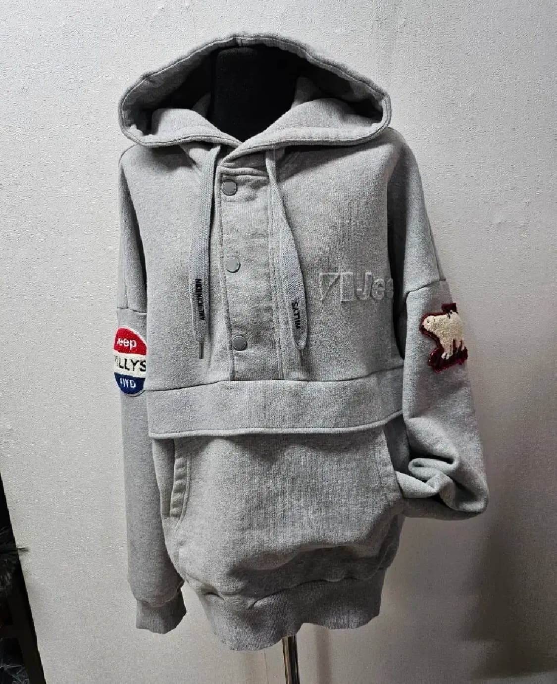 Jeep 짚업 후드티 그레이..남여가능 L 100 상품이미지1