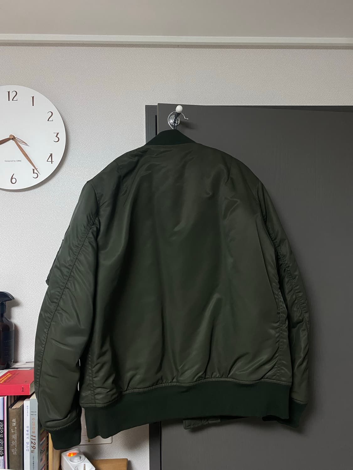 (L) 유니클로 ma-1 블루종 자켓 카키 상품이미지2