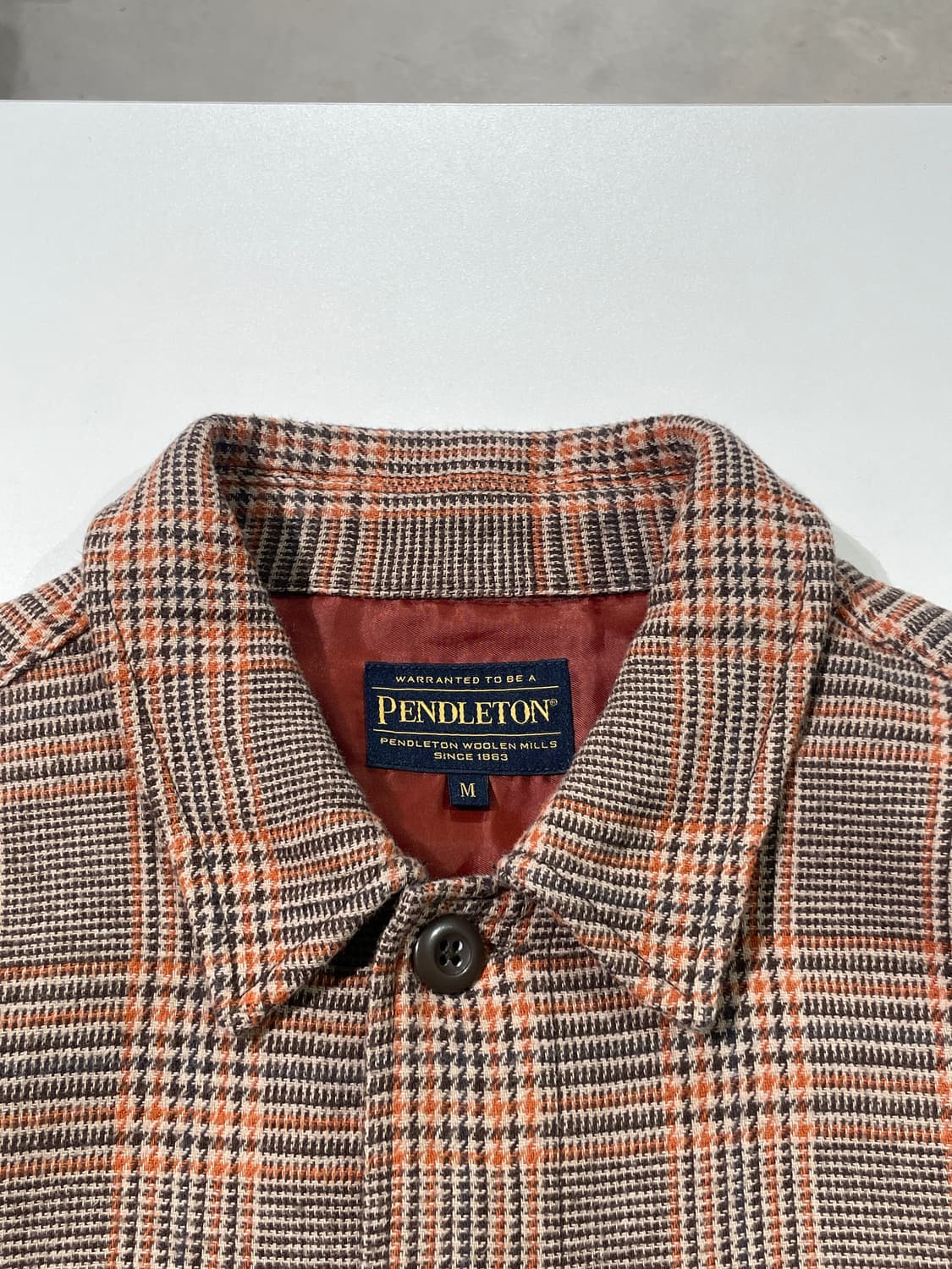 펜들턴 브라운 하운드 투스 체크 워크 자켓 상품이미지7