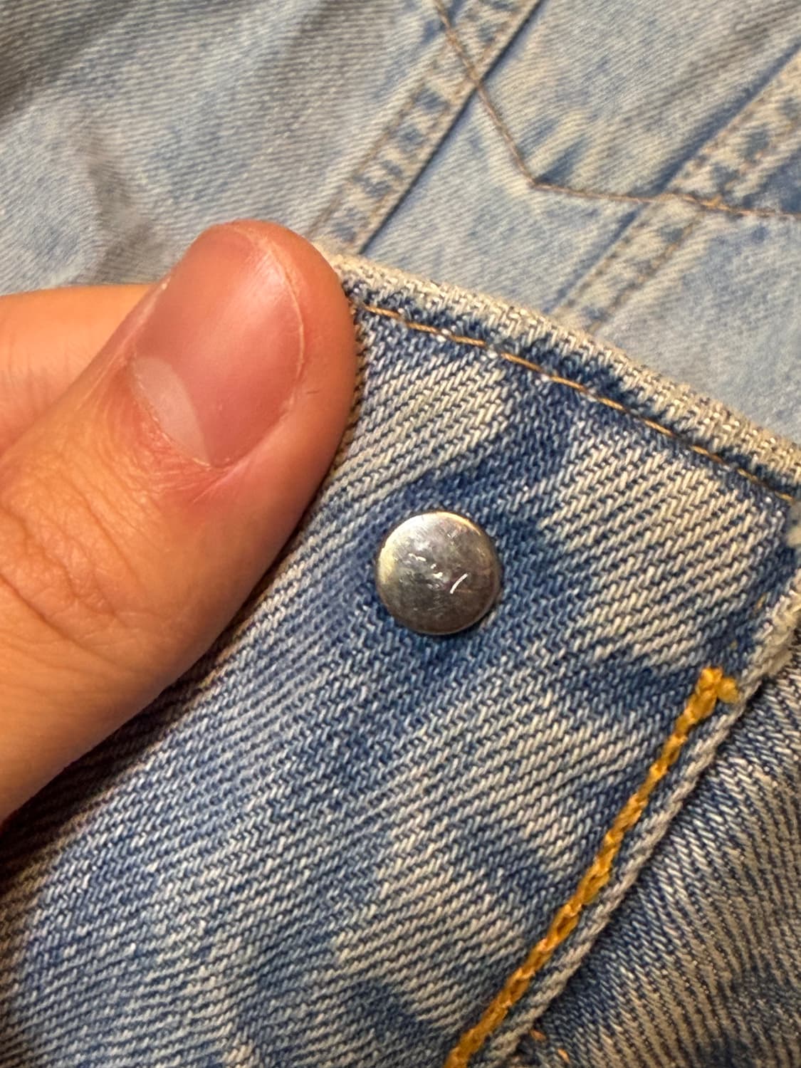 00s 리바이스 70500 유럽판 데님자켓 워시드 라이트블루 상품이미지5