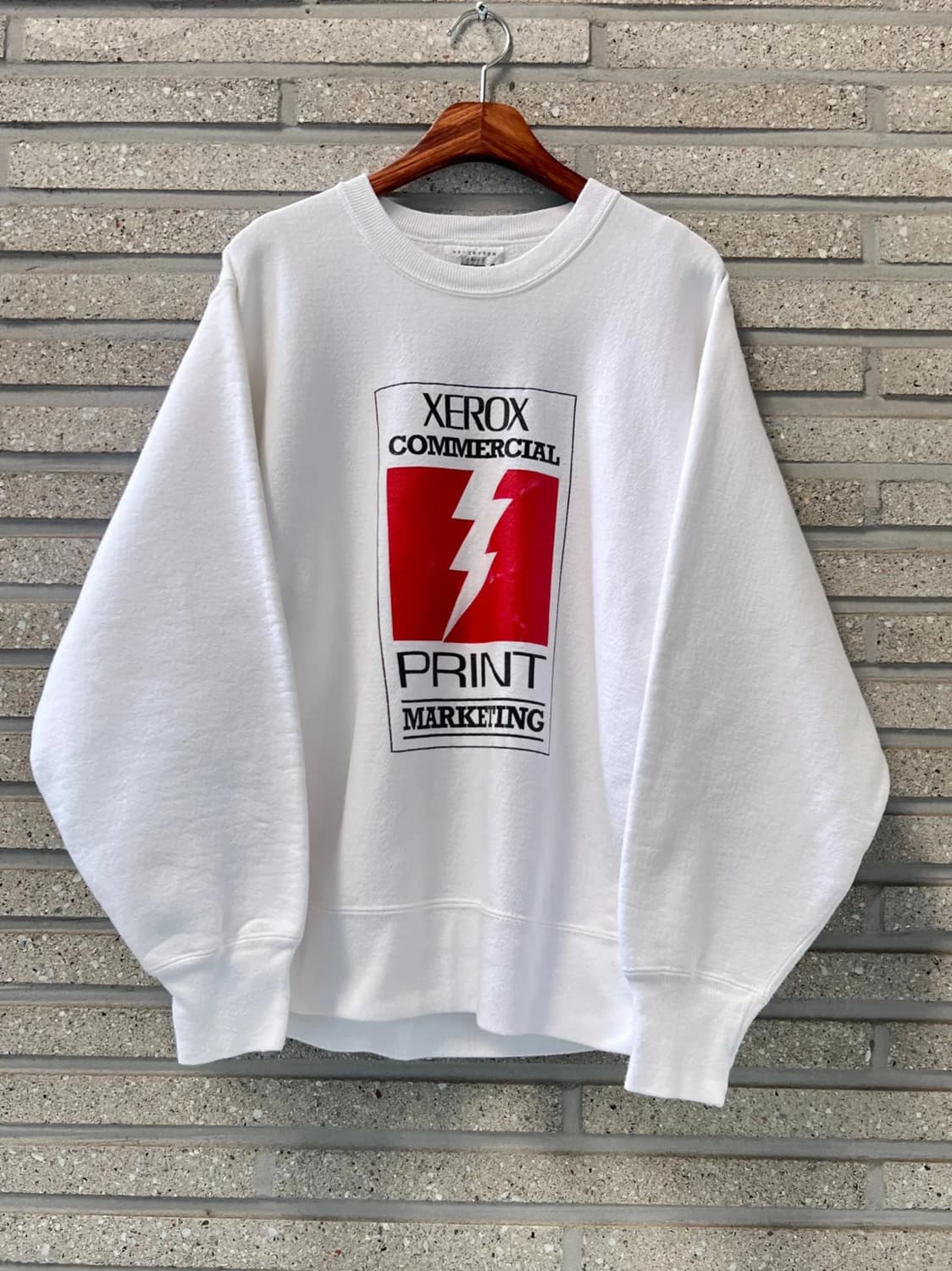 [L]90's Lee 리 USA Made 화이트 헤비 웨이트 스웻셔츠 상품이미지1