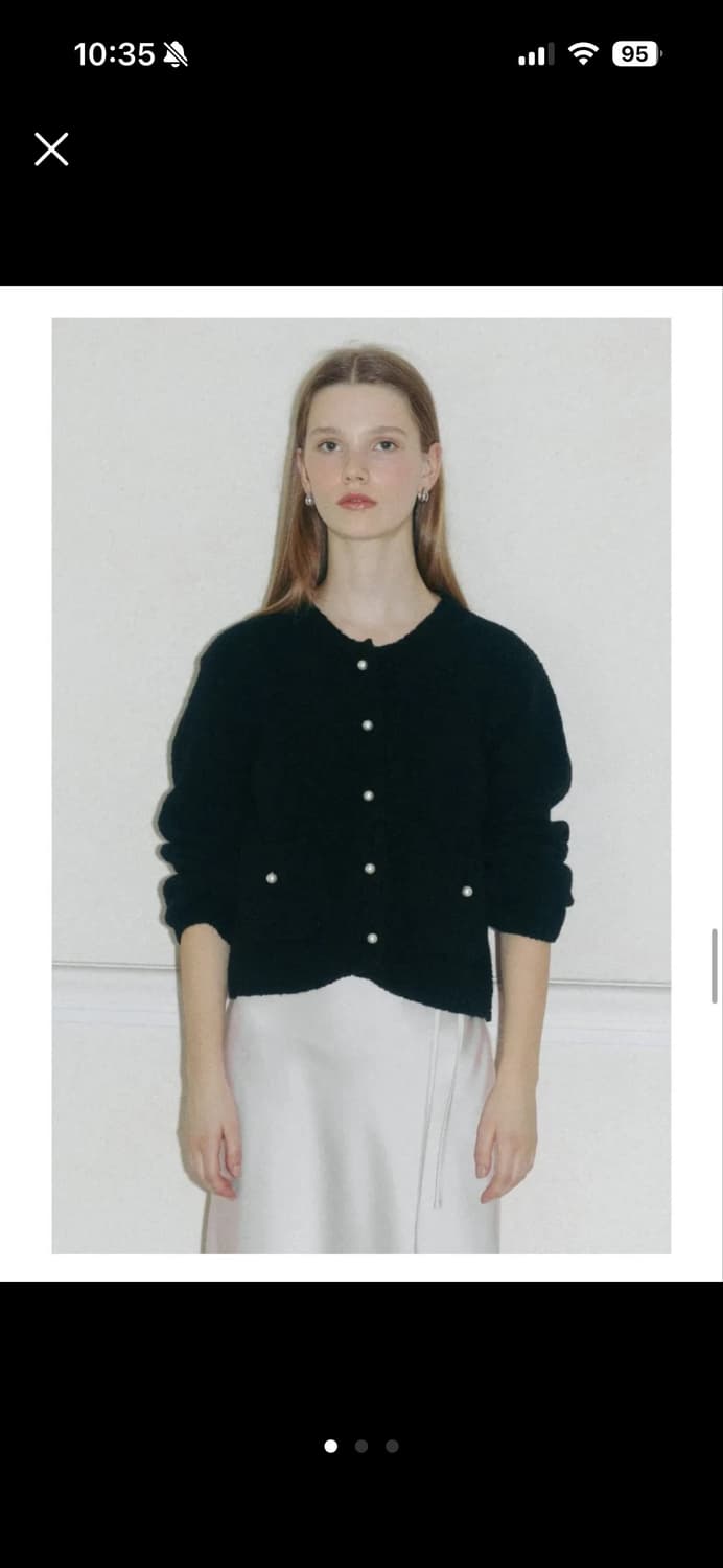 튜드먼트 클래식 버튼 가디건 블랙  상품이미지1