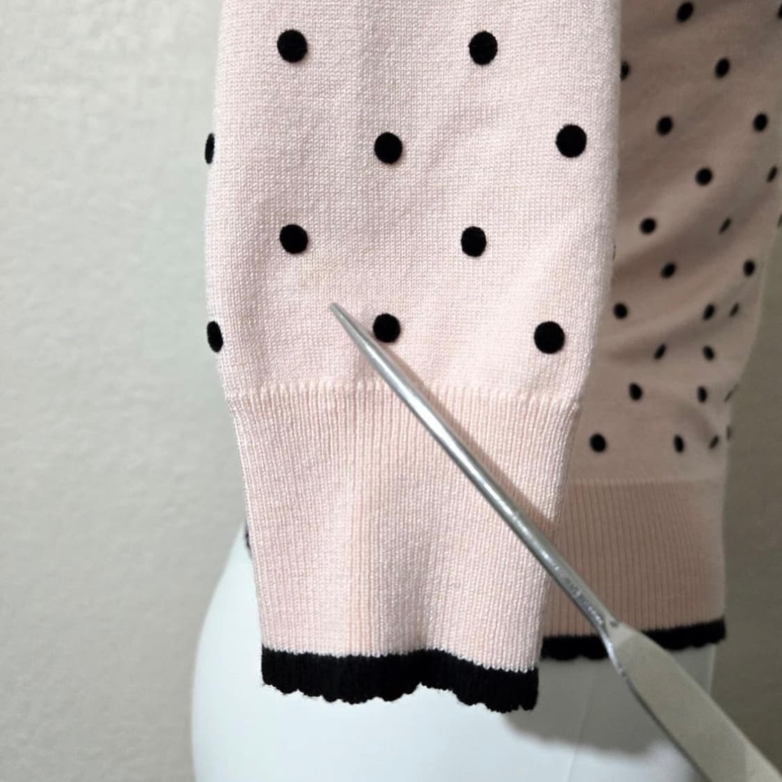 [제시] 잉그니 로걀 핑크 도트 니트 탑 대대장 희귀매물 유일매물 상품이미지6