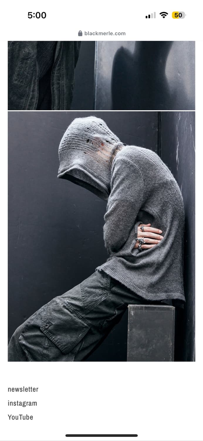 블랙멀 blackmerle alpaca hood knit 상품이미지3