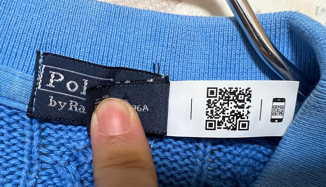 POLO 폴로 여자 꽈배기 니트 반팔 카라넥 슬림핏 QR L 100 77 상품이미지4