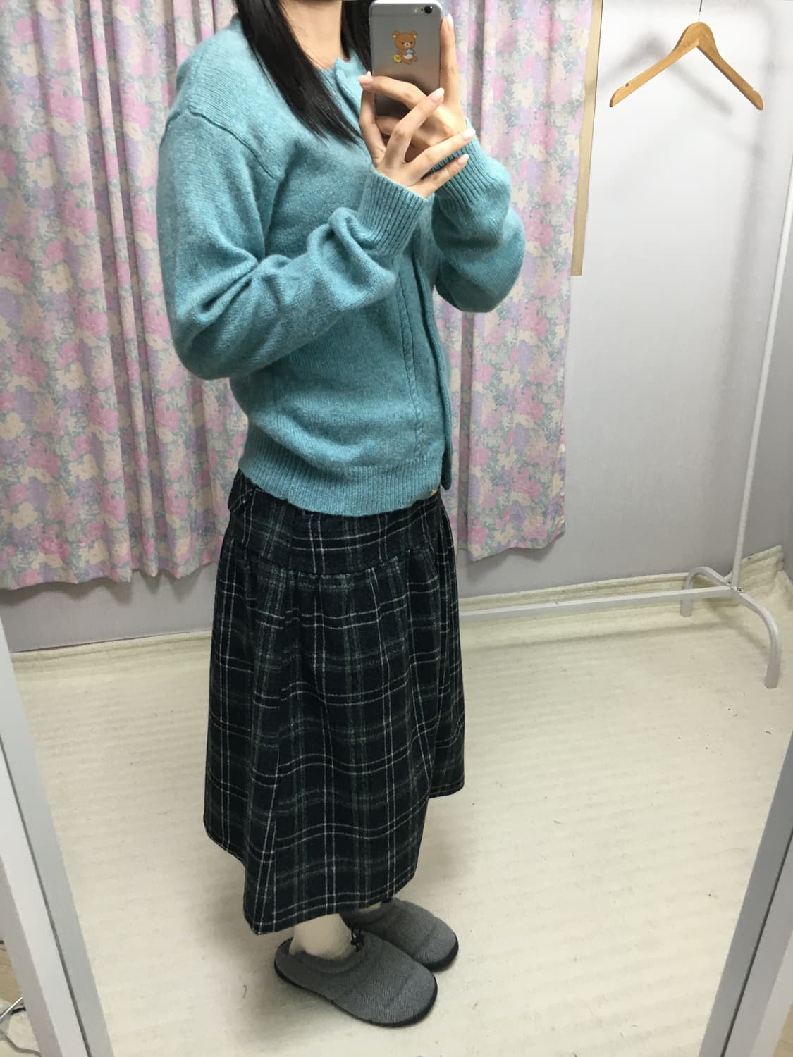 민트 울 니트 가디건 상품이미지3