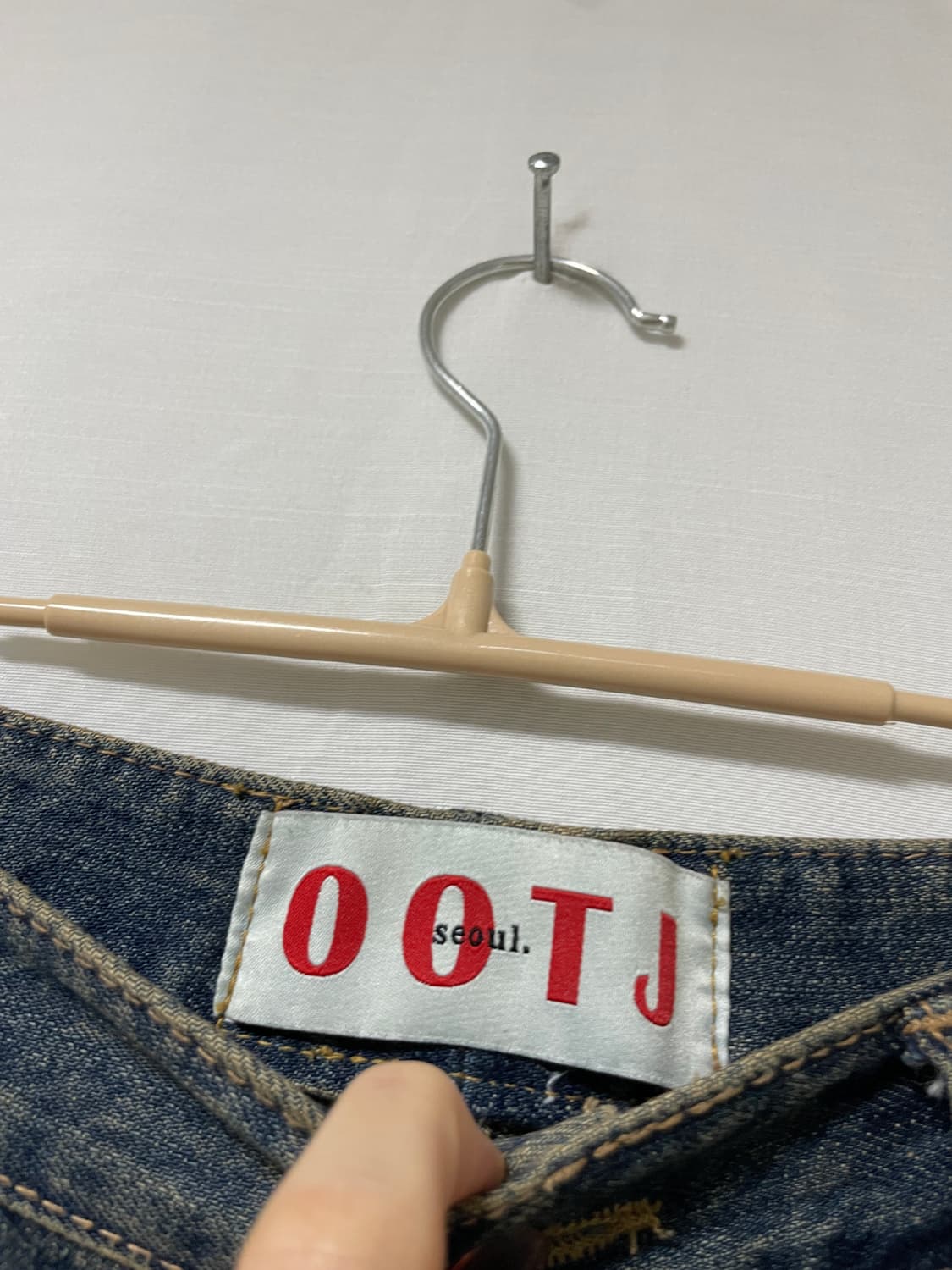 ootj 오오티제이 여성 빈티지샌드워싱 와이드 데님팬츠 L 상품이미지9